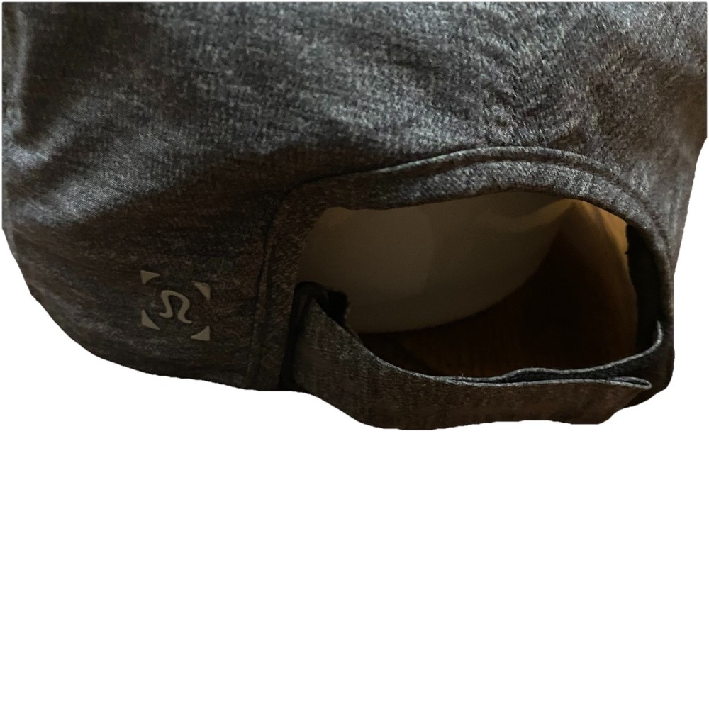 Lululemon Running Hat Cap Adjustable Ponytail Strapback Gray Outdoor