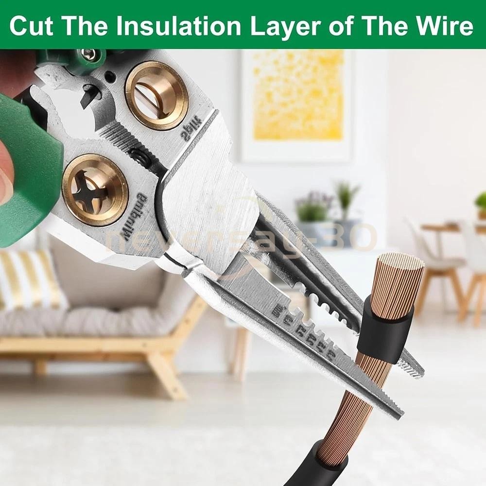 8 In 1 Wire Stripper Wire Stripping Tool with Voltage Tester Cable Cutters New