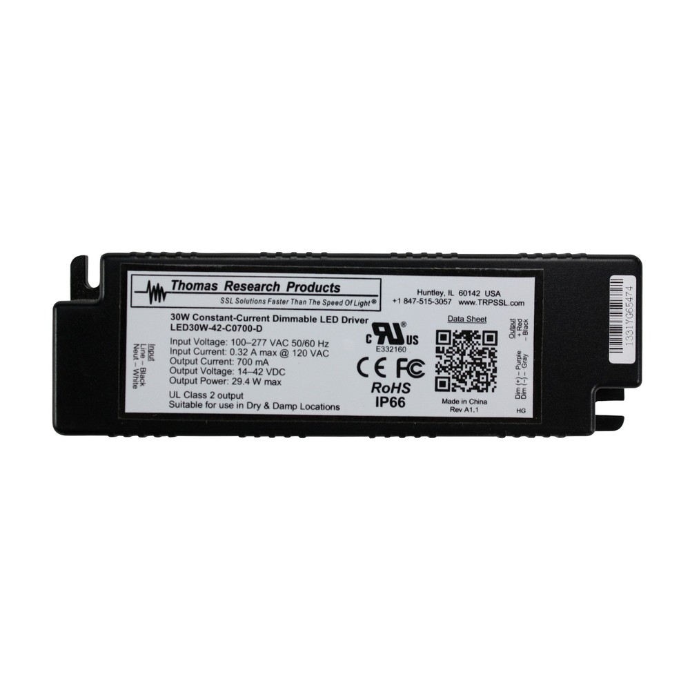 THOMAS RESEARCH PRODUCTS LED30W-42-C0700-D 30W DIMMABLE LED DRIVER