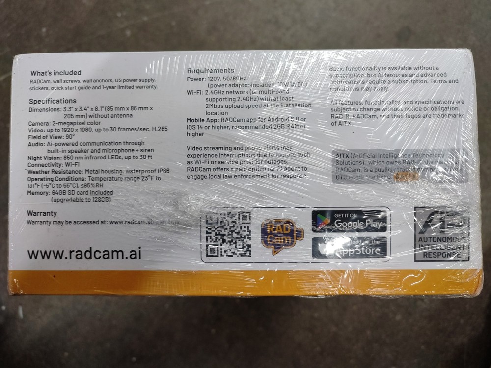 RADCam World’s First Talking AI Home Camera System | Smart Security System 3pack