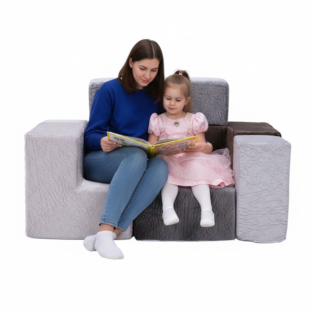 7Pcs Brainy Building Blocks Washable Creativity Sectional Sofa for Children Gift