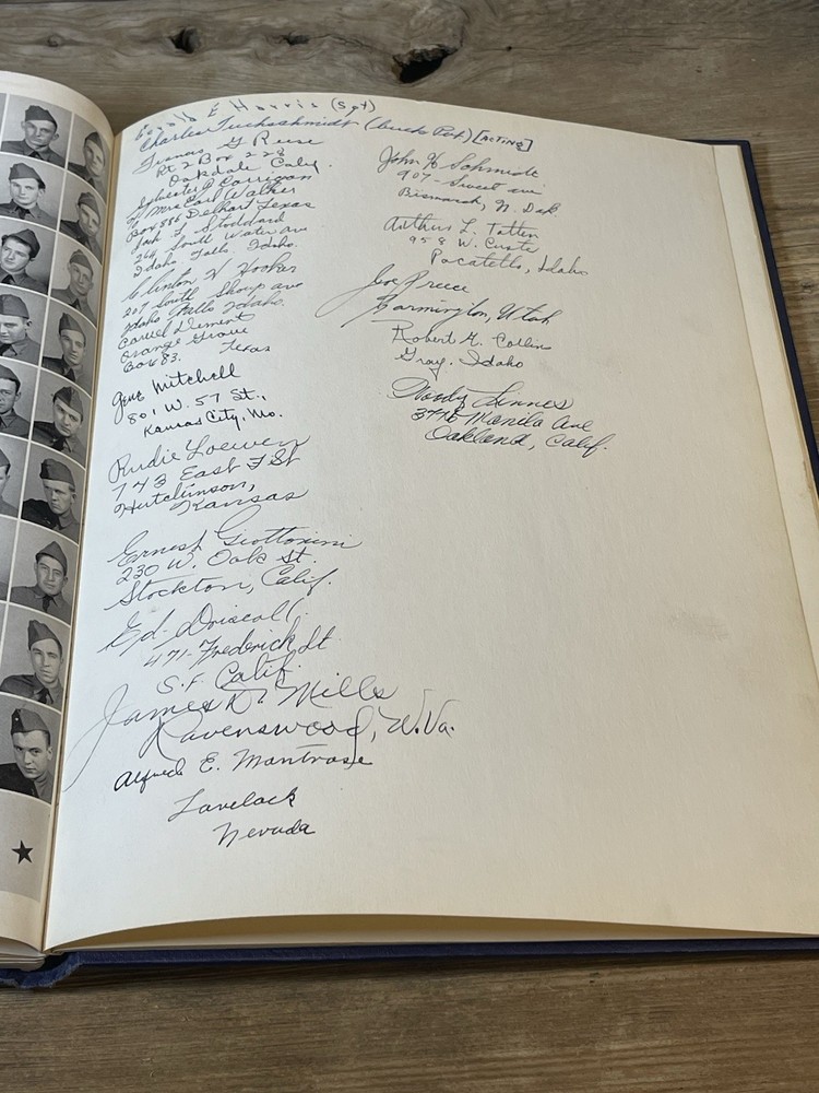Fort Warren Wyoming 1941 WWII, SIGNED Third Training Regiment, Quartermaster-