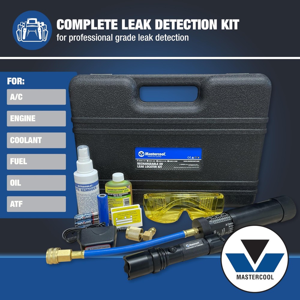 53451-110 Rechargeable UV Leak Detection Kit – Includes High-Intensity UV Fla...