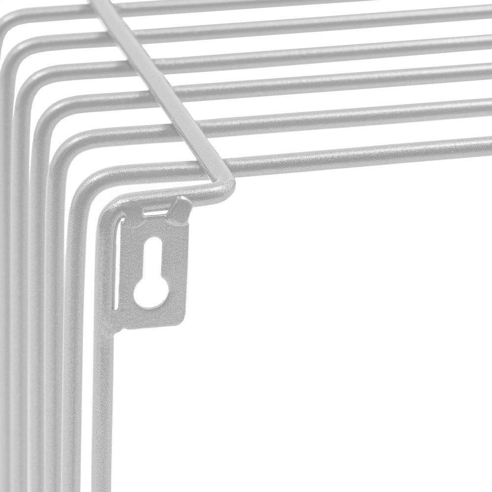 2025 Style Side Table Square Geometry Side Table Linear Metal End Table Silver