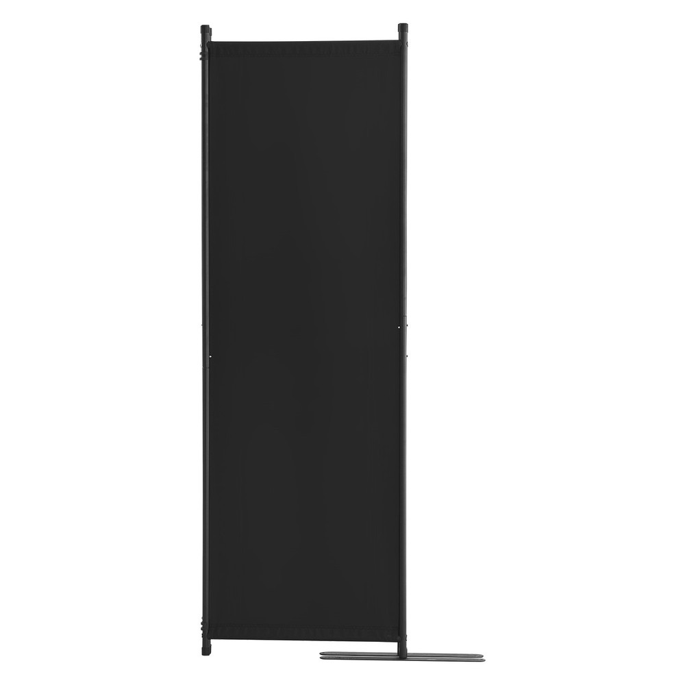 Room Divider 4-Panel Folding Privacy Screen Fabric Partition Office Black