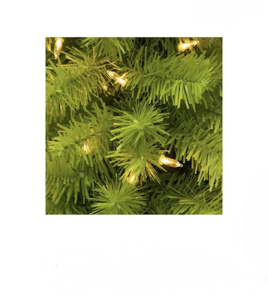 Whimsical Pre-Lit Christmas Tree - 5 Ft Green Grinch Tree