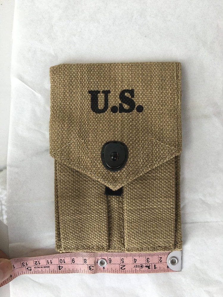WW2 Model 1911 45 AUTO Double Magazine Pouch Marked
