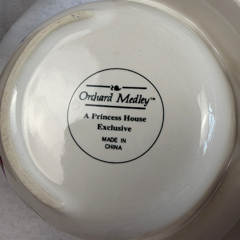 Orchard Medley Princess House Multi Compartment Serving Dish Handle Fruit
