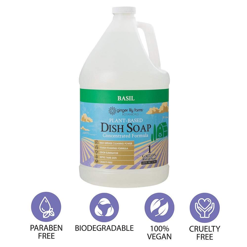 128 Fl Oz Plant Based Dish Soap Maximum Grease Cleaning Power Eco Friendly