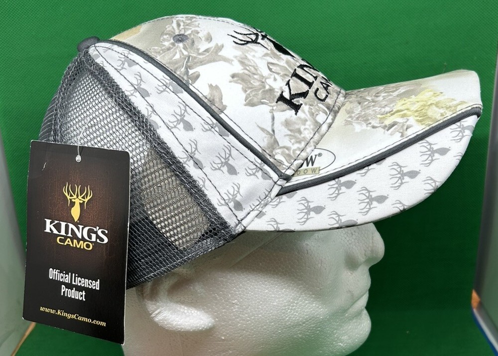 King's Camo Hat Cap Snow Shadow Camouflage NWT