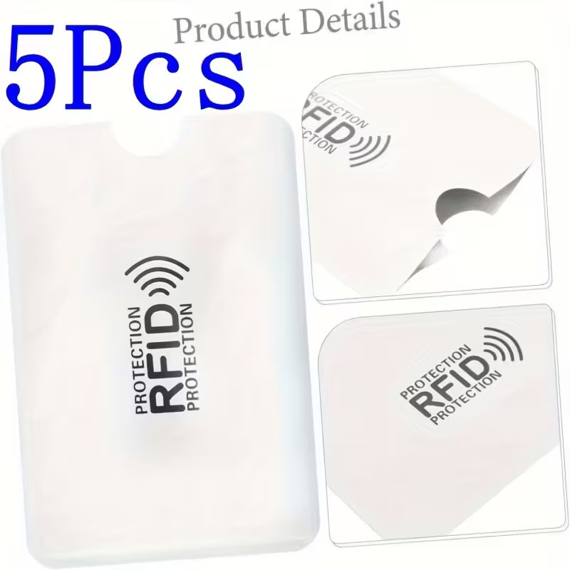 5x RFID Blocking Sleeves Credit Card Protector Holders Theft Protection Secure