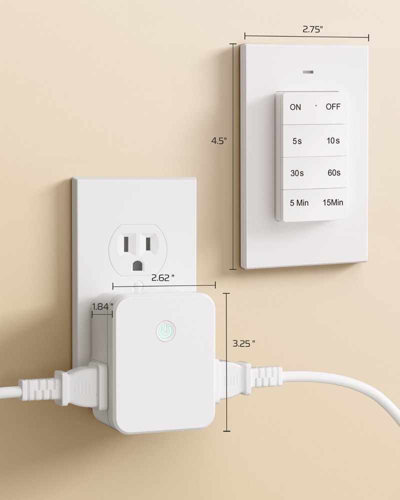 DEWENWILS Garbage Disposal Wireless Switch Kit, 15A/1875W, 100FT RF Range, Timer