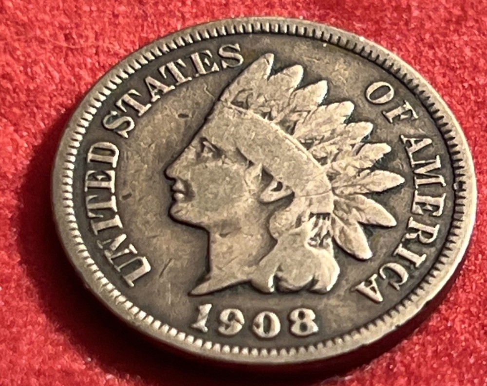 1908 indian head cent BN40