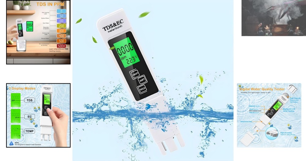 Digital TDS Meter with LCD: Reliable Testing for Safe Drinking & Aquarium Water