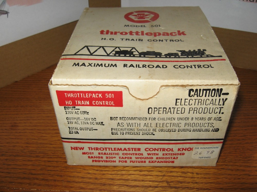 MRC Throttlepack Model 501 HO or N throttle DC controller transformer power pack