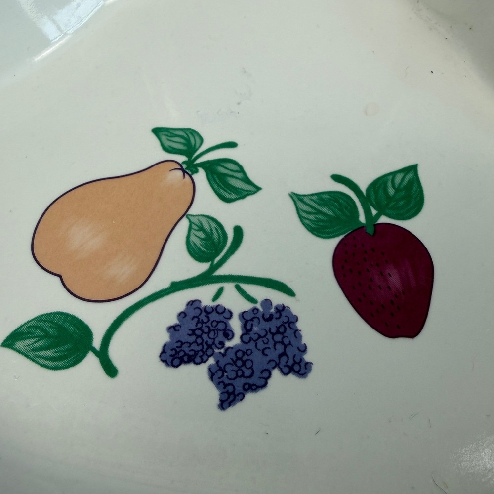 Orchard Medley Princess House Multi Compartment Serving Dish Handle Fruit