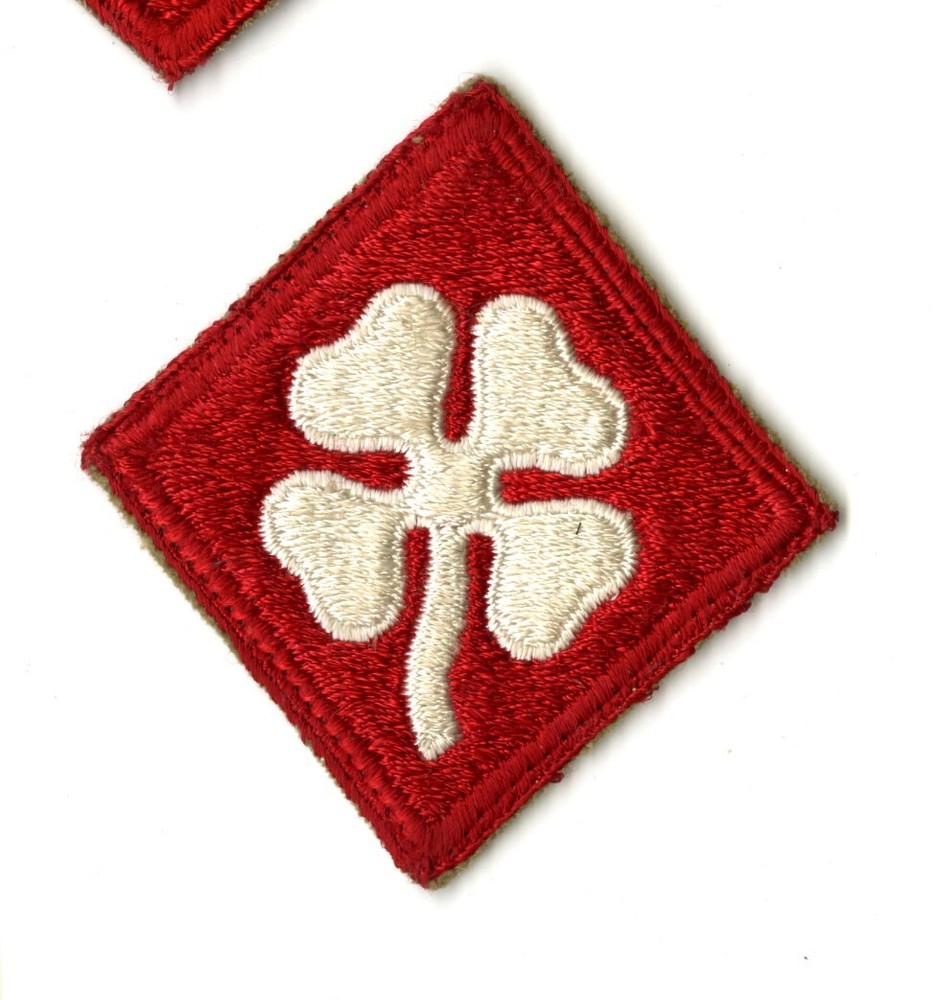 Fourth Army White Back Patch WWII Vintage Pearl Harbor Pacific Training