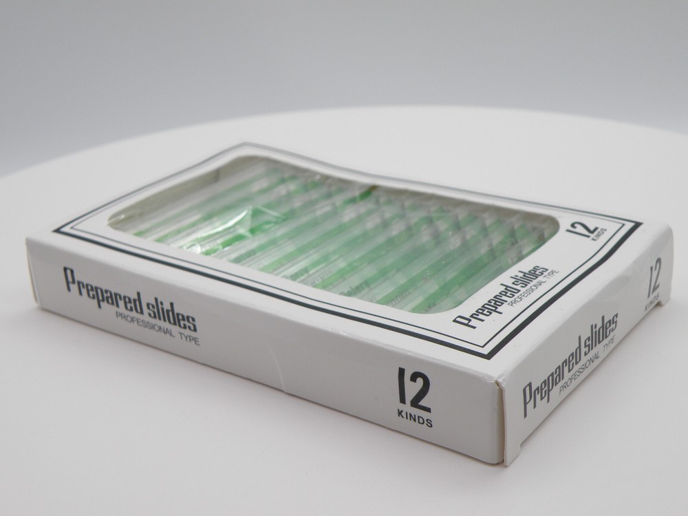 Set of 12 Prepared Plastic Microscope Botanical Slides Professional Type