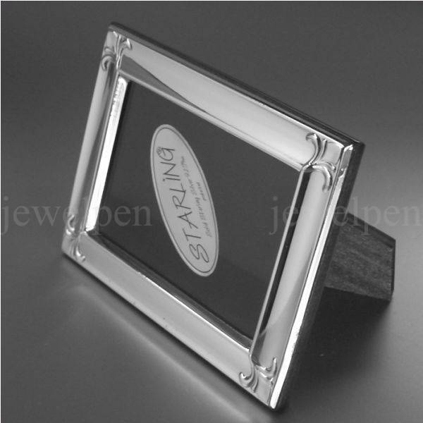 Fleur-De-Lys Elegant Massive Photo Frame 925 Sterling Silver Image Size 6x9