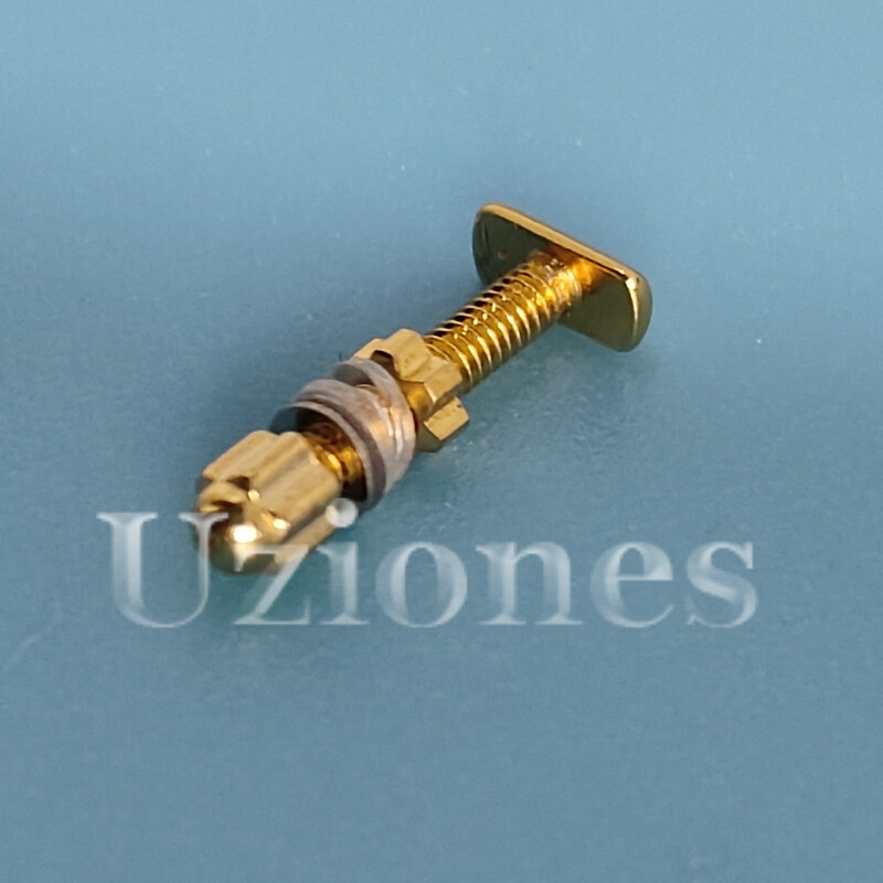 2PCS Curved Rectangle Replace For C ar tier Eyeglasses Screw+Bolt Set Gold Large