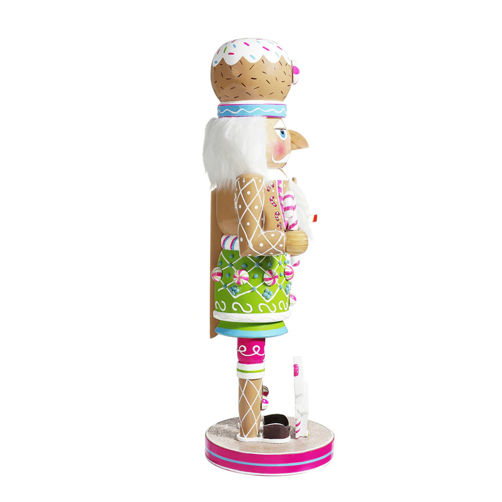 16" Gingerbread Pink House Nutcracker