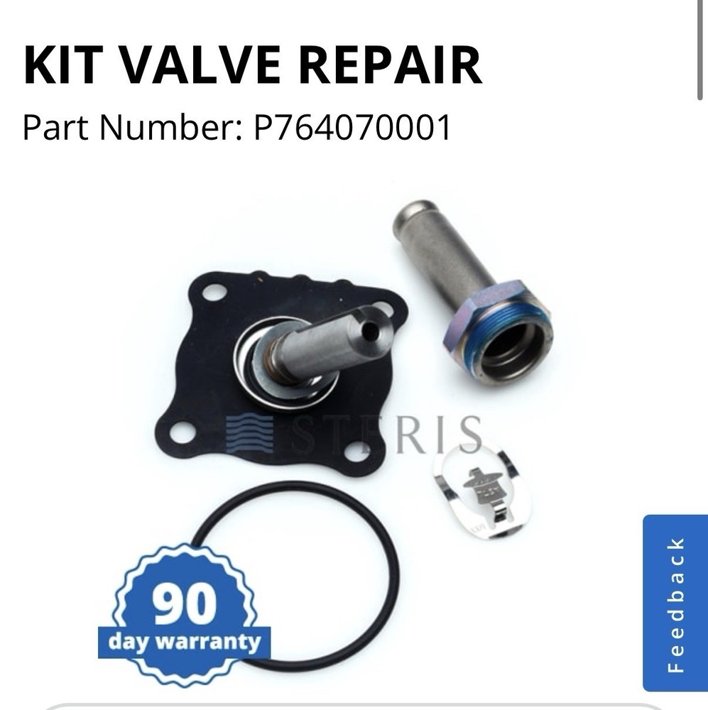 Steris Sterilizer Valve Rebuilt Kit p764070001