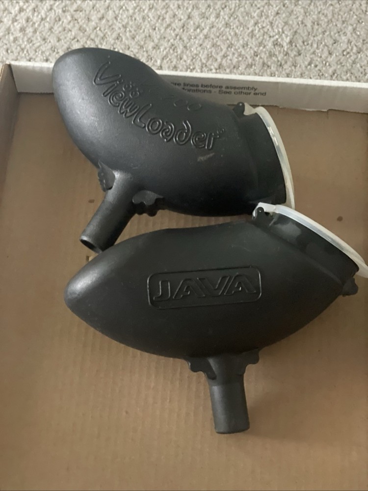 2-Piece Paintball Hopper Lot Java & ViewLoader VL-200