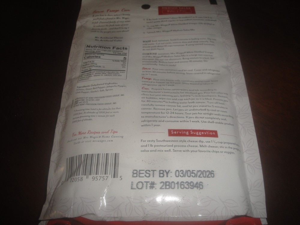 Mrs. Wages Salsa Mix Medium - 4 oz