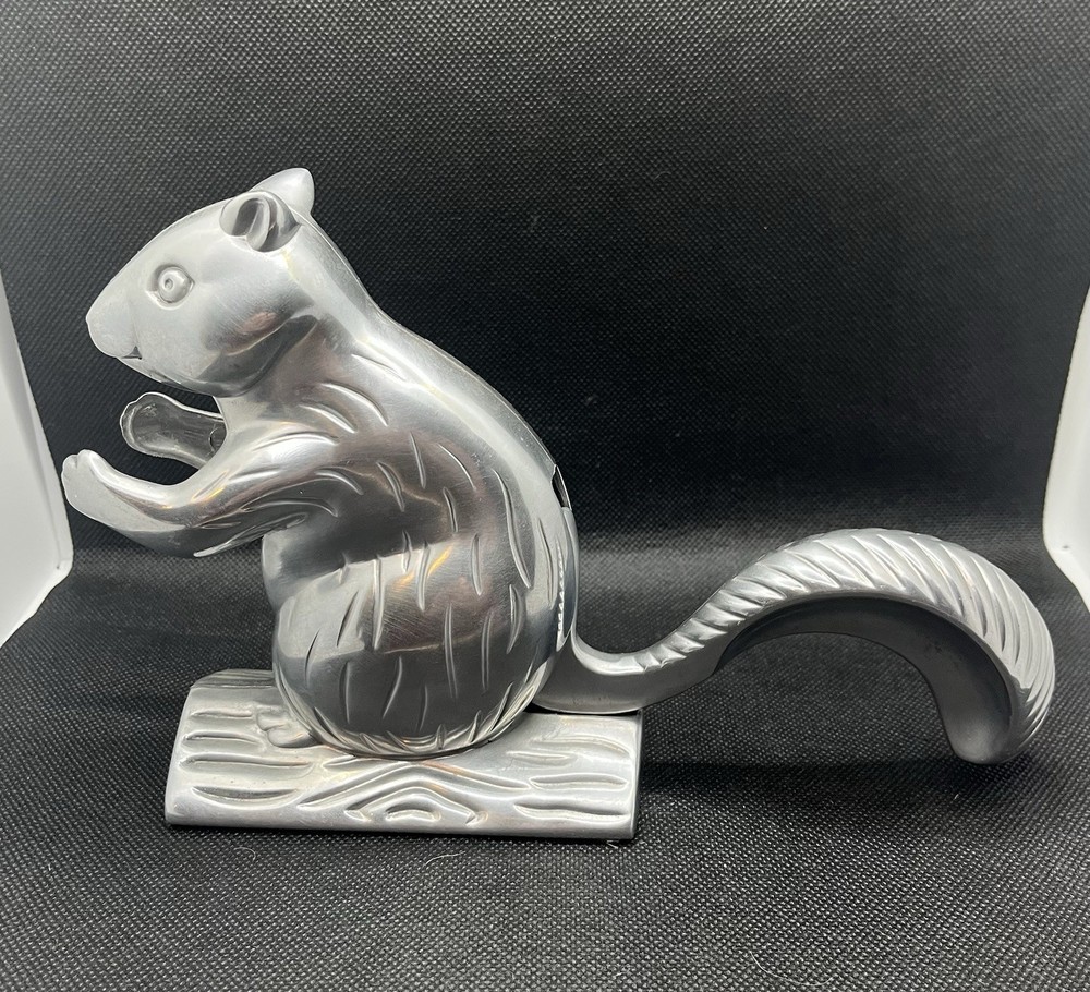 Vintage cast aluminum squirrel shaped nutcracker “ Davy Crackit “