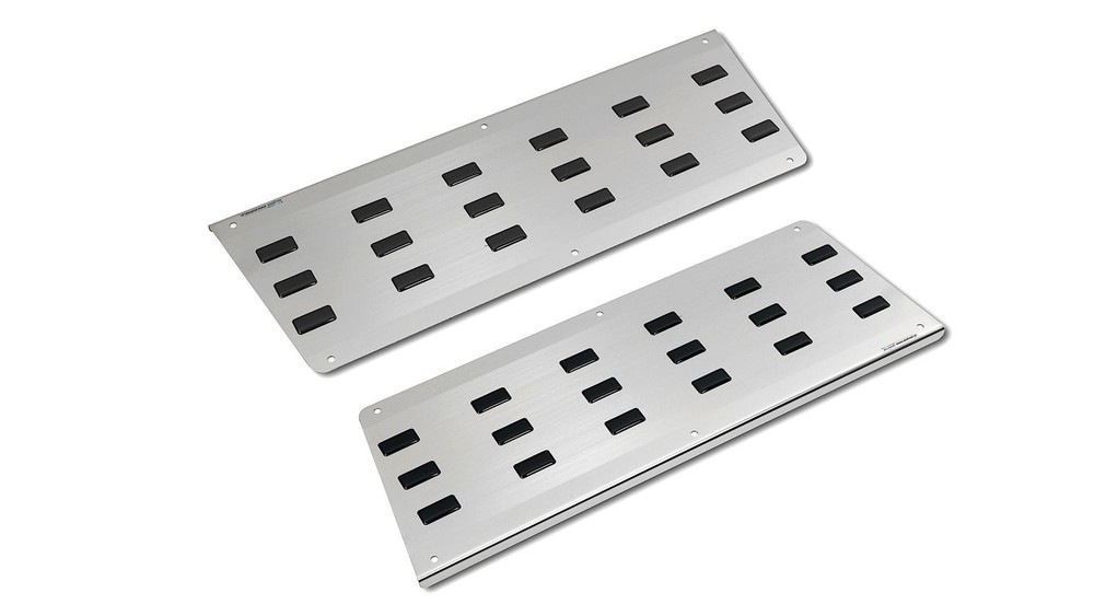 VW Transporter 2025 Front Interior Step Covers - Black | Silver