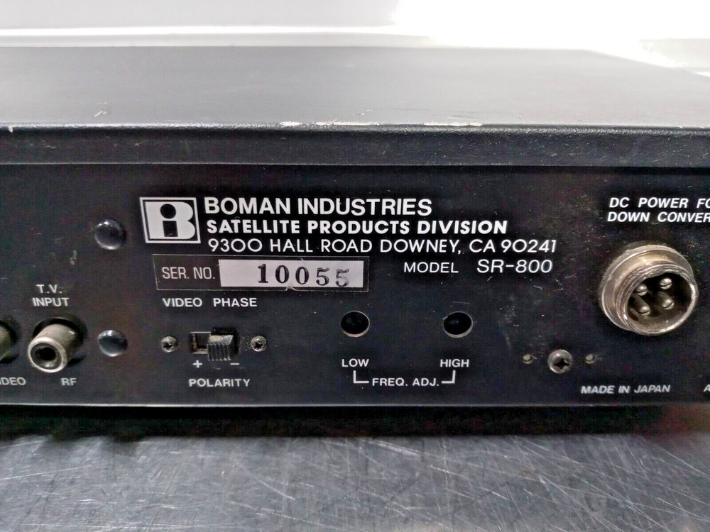 Vintage Bowman Industries SR-800 Satellite Receiver