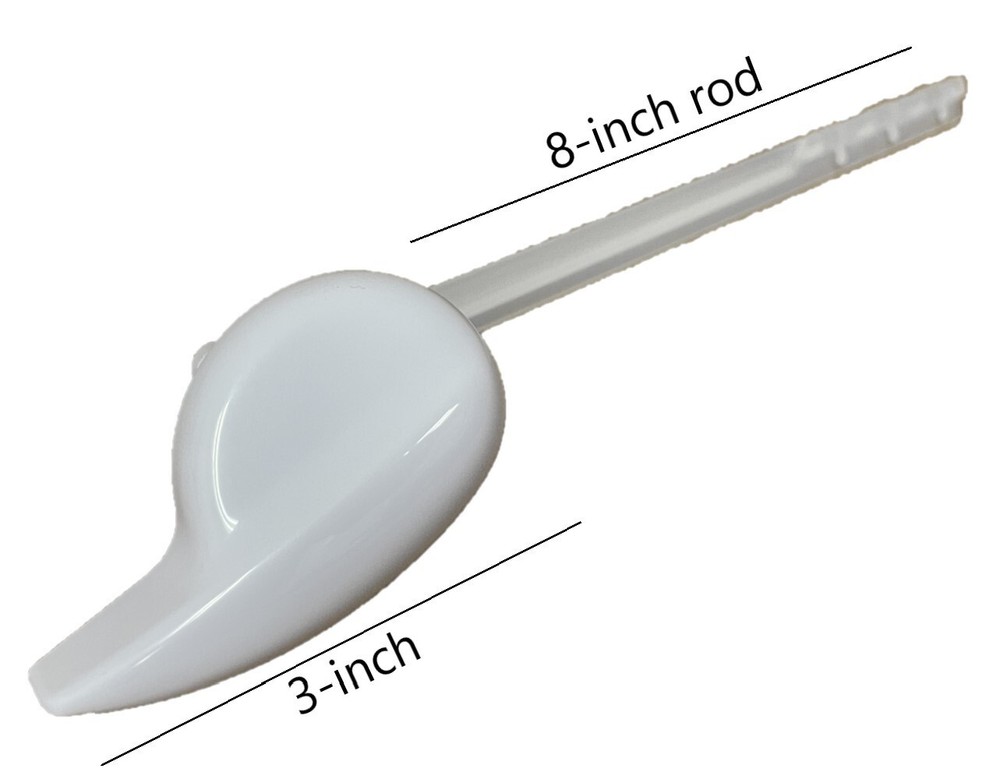 Front Mounted Flush Handle, nylon (8-inch nylon rod) (left hand)