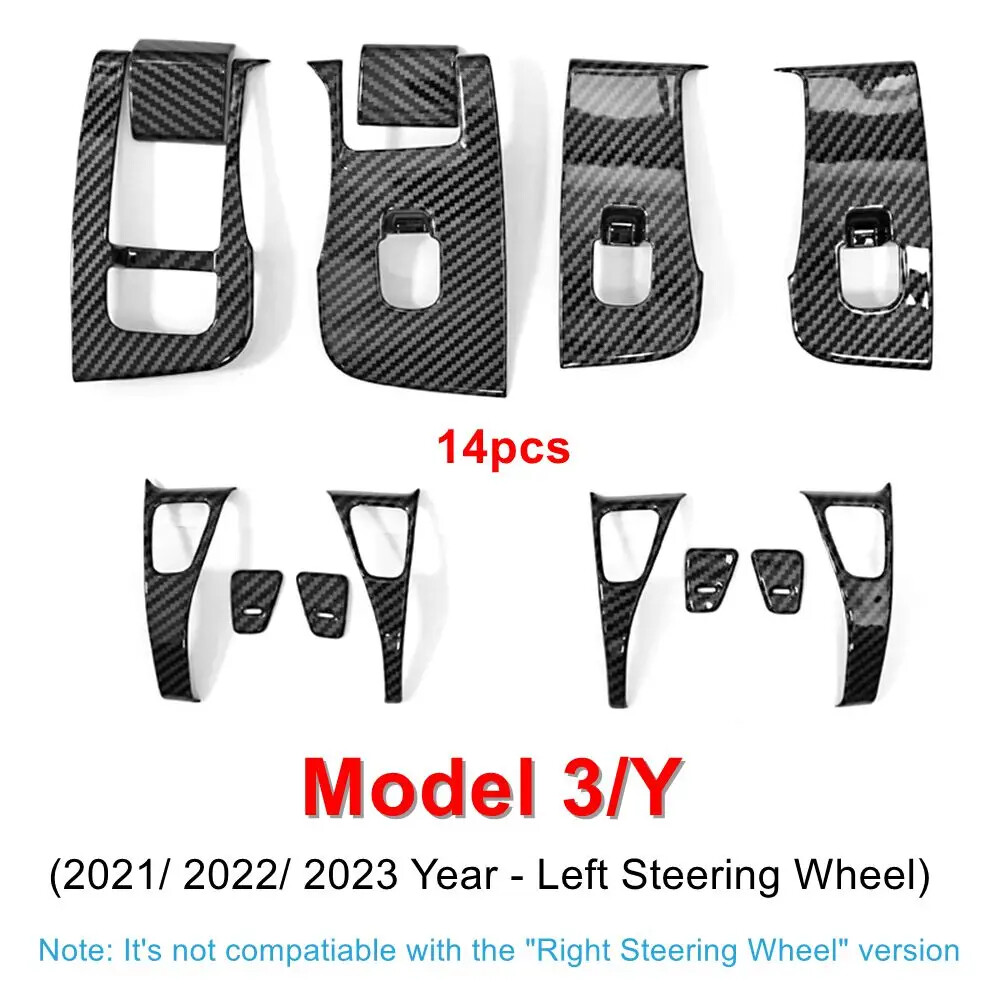 Hot For Tesla Model 3 Model Y Car Window Control Panel Button Decor Sticker New