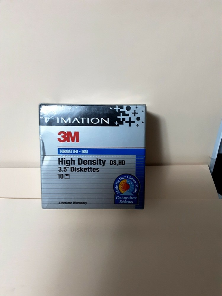 Imation 3.5" Floppy Disk Diskettes_1.44MB_IBM Formatted 2HD_10;Pack