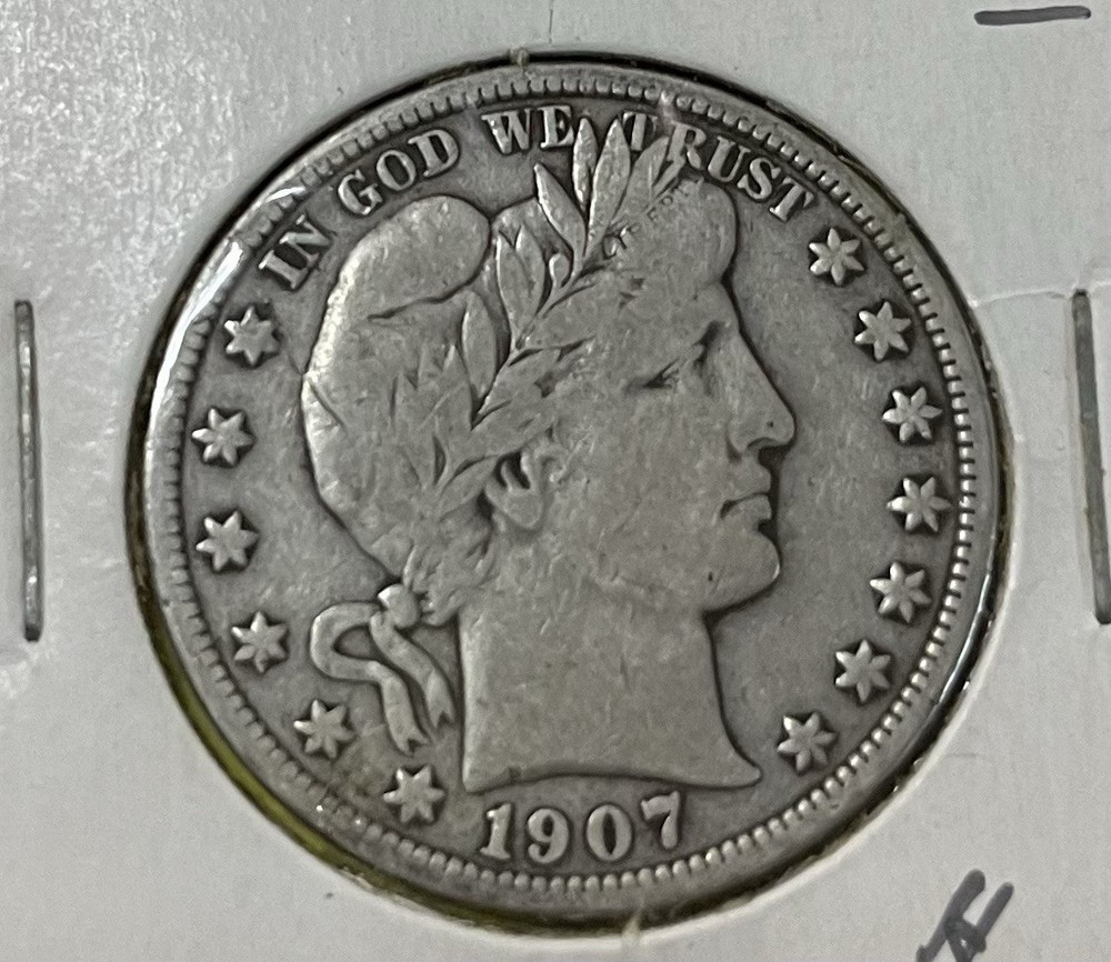 1901 And 1907 Barber Half Dollars