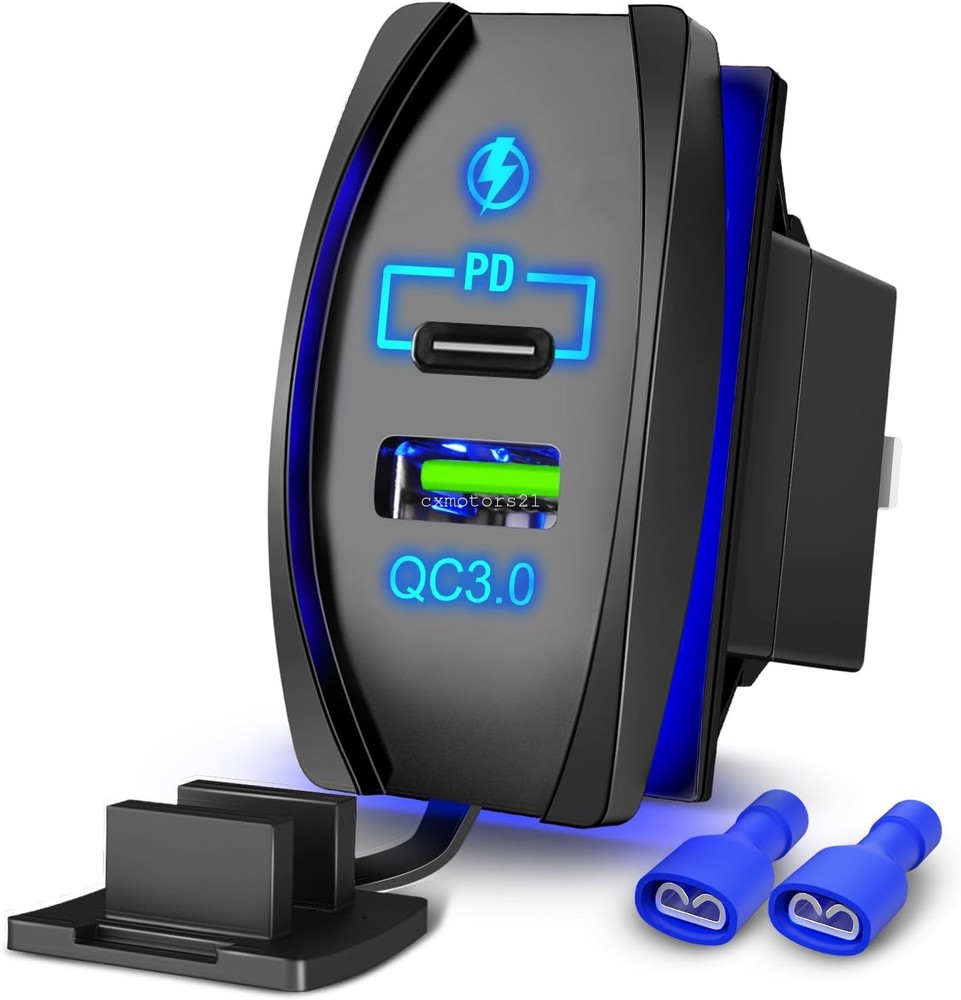 Rocker Switch Style USB Charger Fits for Rocker Switch Panel 4.2A PD Type C