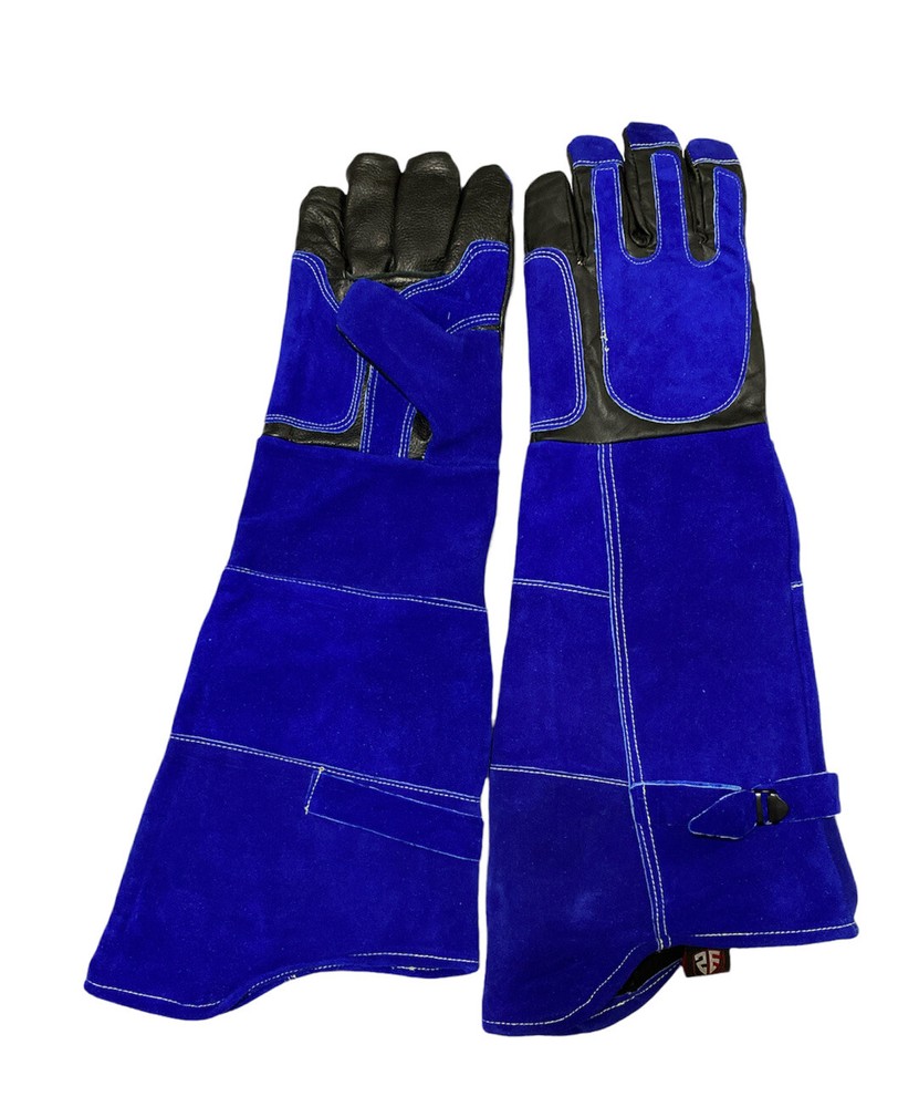 Welding Cowhide Leather Gloves Pattern Padded Cuff MIG Stick One Pair