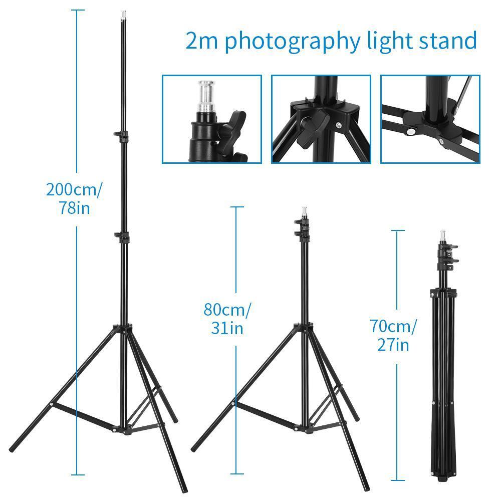 Photography Studio 2PCS Soft Box Light Stand Continuous Lighting Kit Diffuser