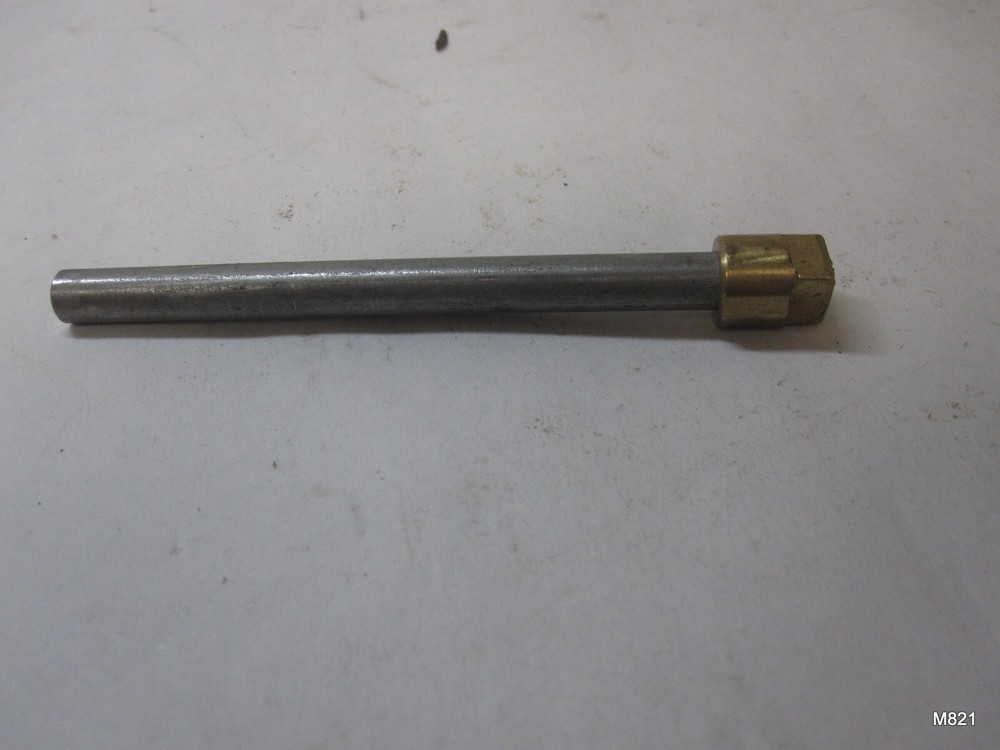 Single Brass Stamp, Stainless Steel Rod Handle, 4" Long