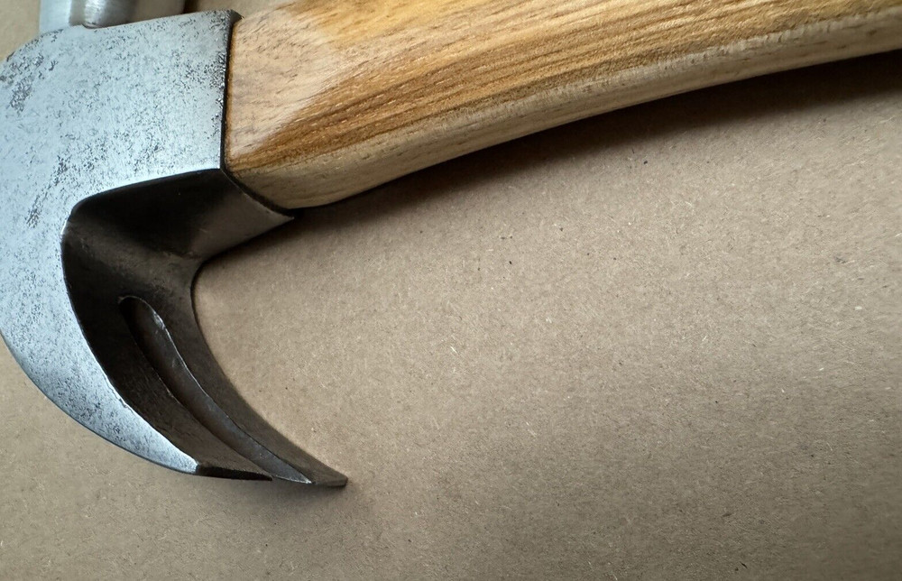Antique Stanley Curved Claw Hammer 28 oz #0 Hickory Handle