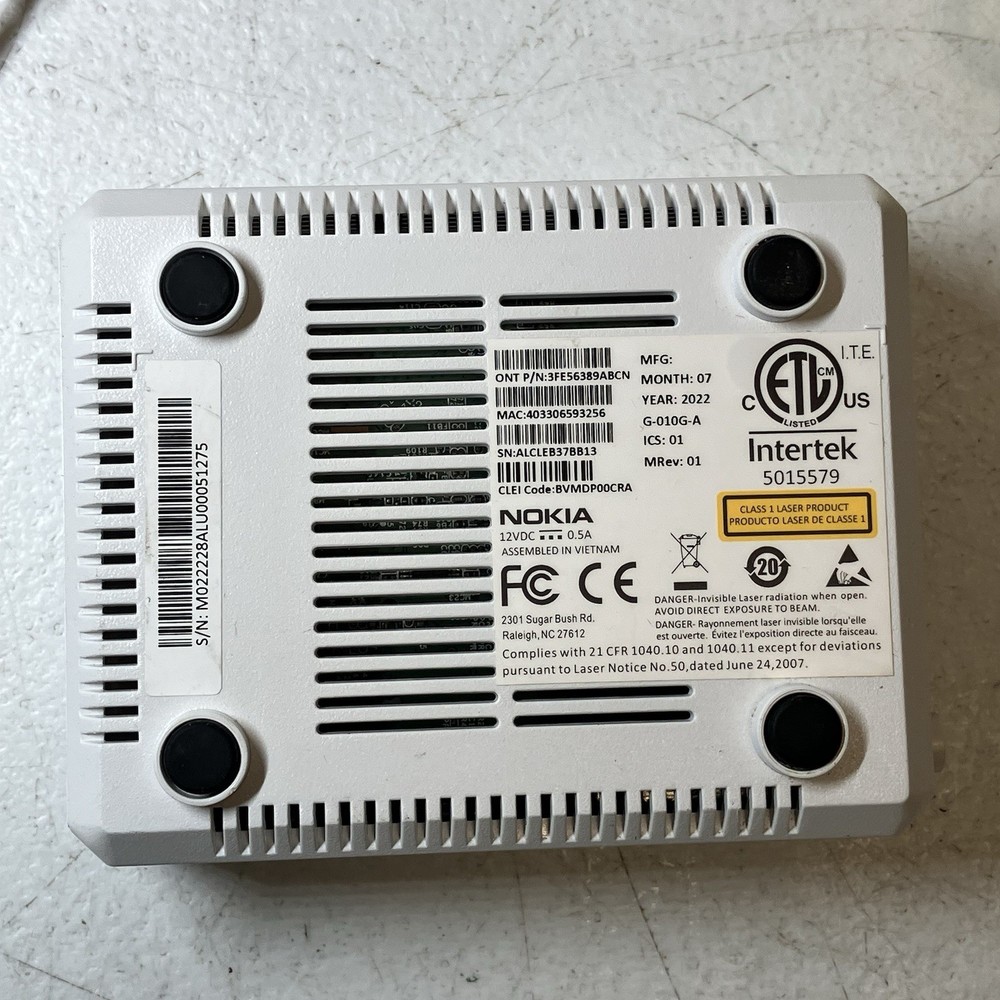 Nokia Intertek Optical Network Terminal G-010G-A