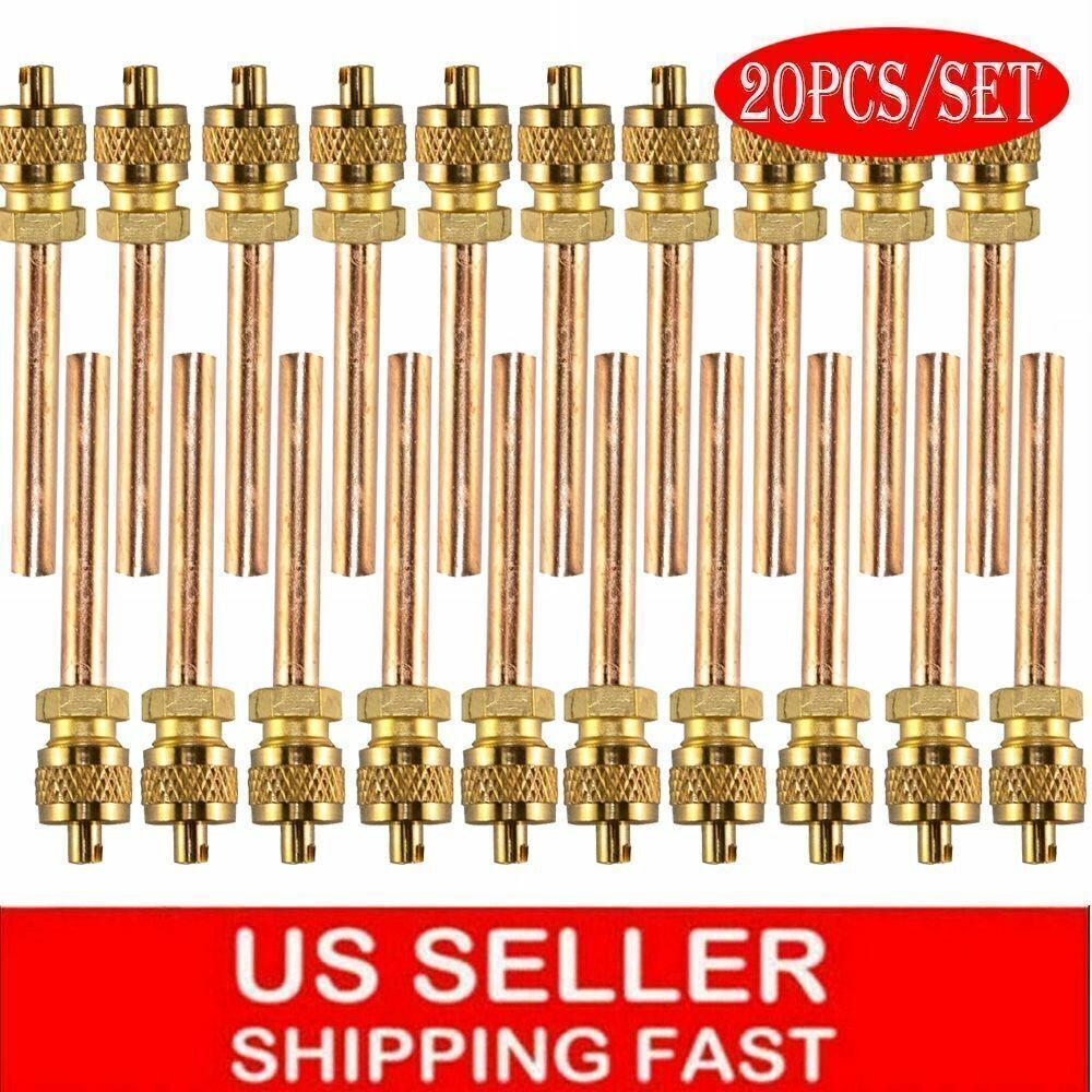 20x Service/Access Valve 1/4" SAE *1/4" OD *2.75" Stem Core AC Refrigeration Kit
