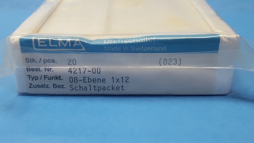 SELECTOR SWITCH, 4217-00 , ELMA, Switch housing, shorting