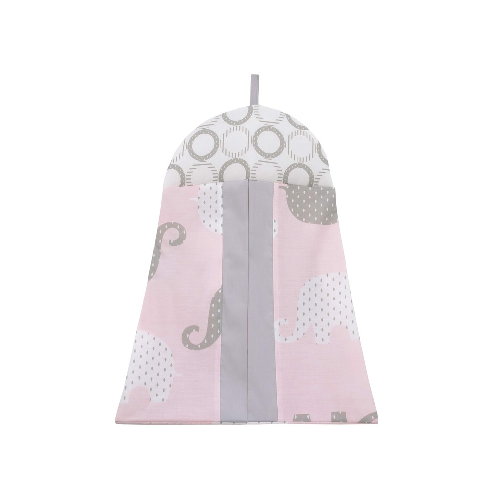NOJO Dreamer - Pink/Grey Elephant 8 Piece Comforter Set