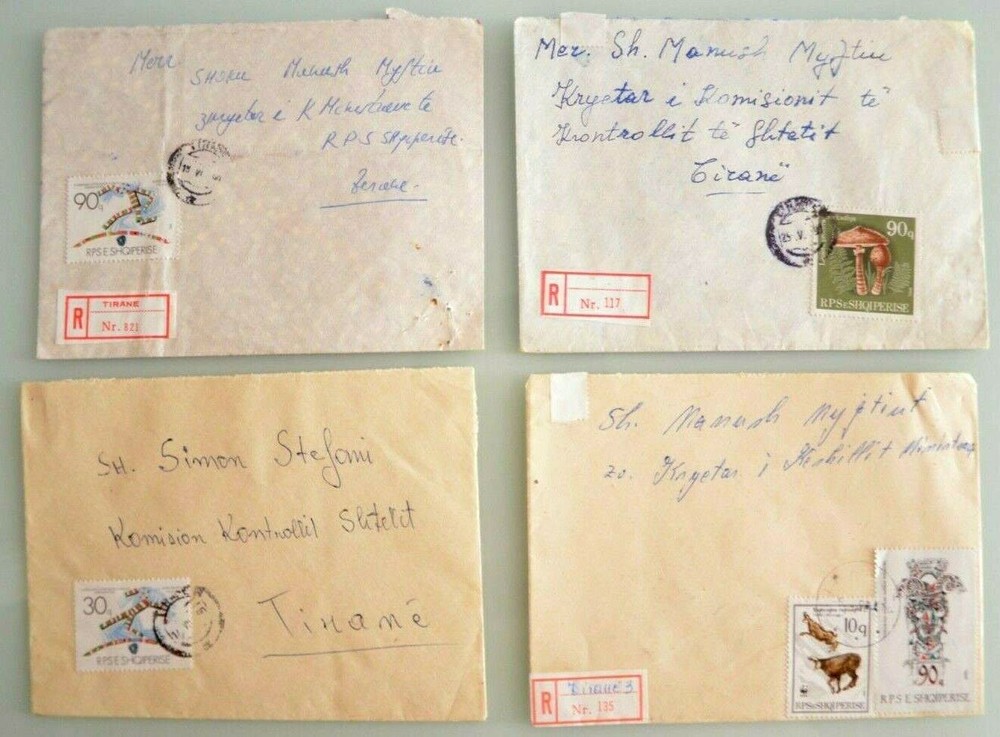 Albania Stamps  4 COVERS  Tirane