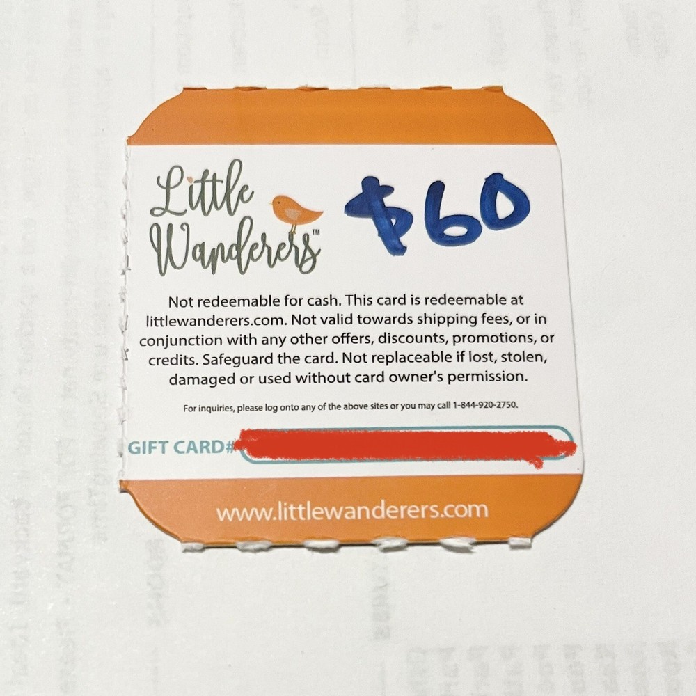 $60 Little Wanderers Gift Card