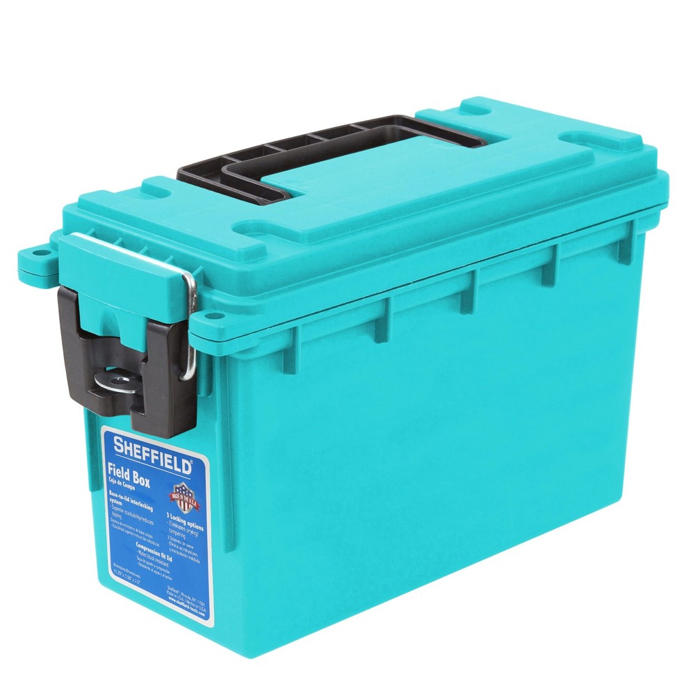 Sheffield 12633 Ammo Storage Box, Stackable .30 Cal Field Boxes, Water and Du...