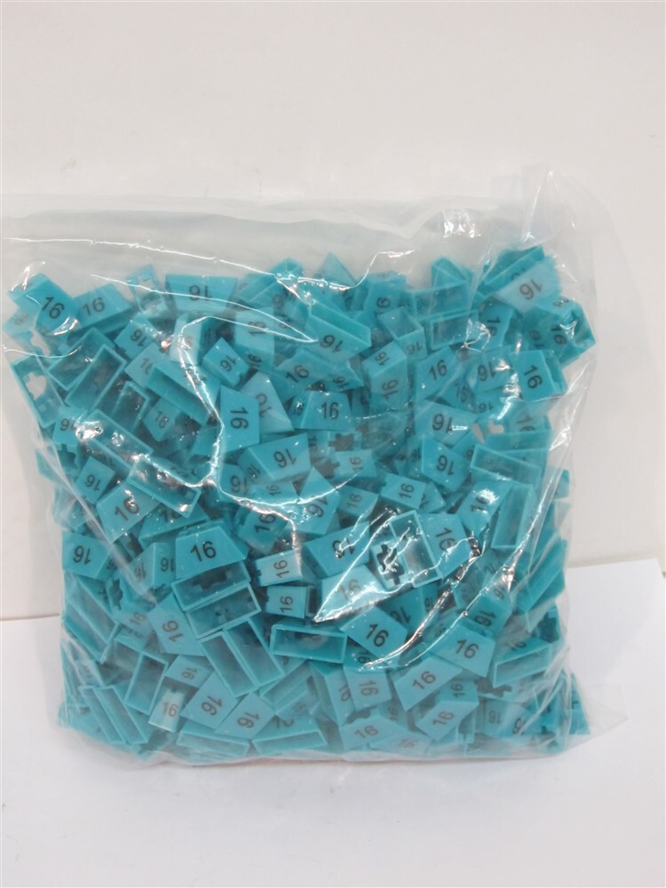 Clothes Hanger Size Indicator, Size 16, Turquoise , 500 Each