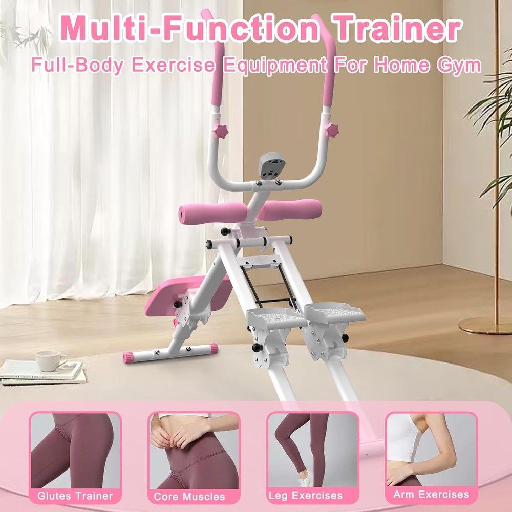 2 in 1 Stair Stepper & Ab Workout Machine - Multi-Function Trainer-Upgrade High-