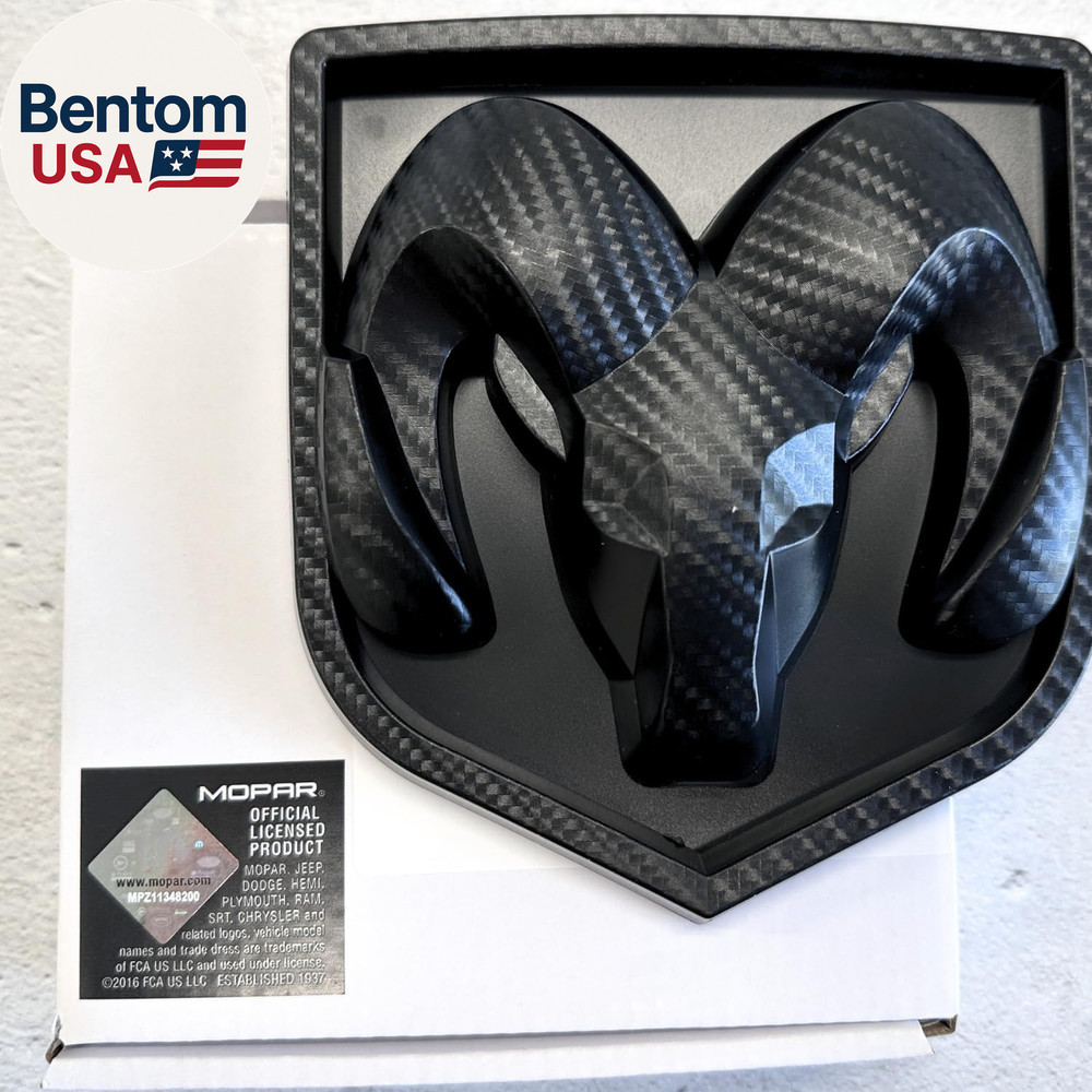 2006-18 RAM Tailgate Emblem, Carbon Decal Finish